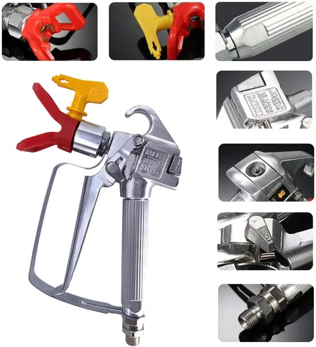 Miniatura 3 de Kit de pistola de pintura sin aire, 9 piezas con 2 puntas 517 y protector de boquilla, 5 filtros de pistola pulverizadora de pintura sin aire