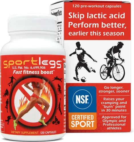 Miniatura 11 de SPORTLEGS Fast Fitness Boost Pre Workout para hombres y mujeres, suplemento de ácido láctico, combustible de resistencia deportiva, suplementos