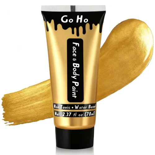 Miniatura 30 de Go Ho Pintura corporal roja lavable (2.37 oz/pieza), pintura facial crema a base de agua, pintura corporal roja de nariz de diablo/payaso para Rojo