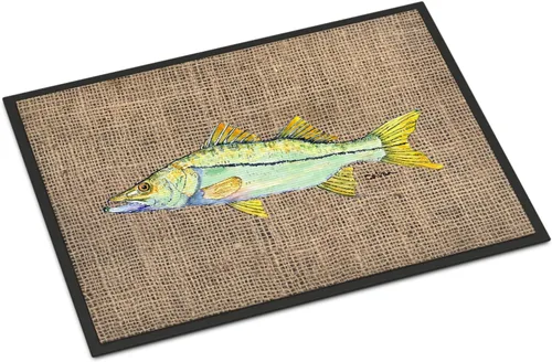 Caroline's Treasures 8772JMAT Snook - Tapete para puerta delantera, 24 x 36 pulgadas, para interiores y exteriores, para entrada, antideslizante,
