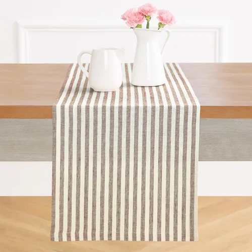 Miniatura 39 de Solino Home Camino de mesa de lino de 36 pulgadas – Amalfi Stripe 100% lino puro, camino de mesa azul marino y blanco, 14 x 36 pulgadas, ideal