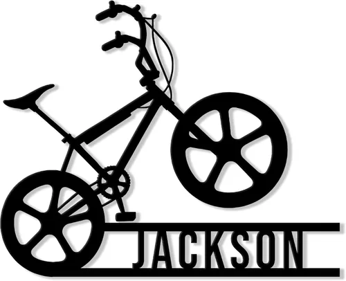 Miniatura 5 de Letrero de metal BMX personalizado – Bicicleta, pared de bicicleta, garaje, habitación, patio, hogar, decoración de oficina – Regalo para mamá