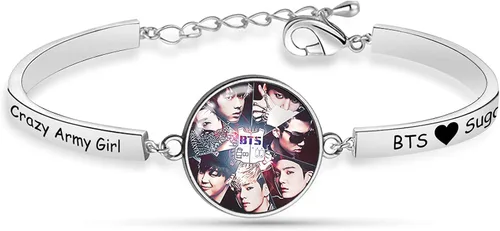G-Ahora BT Army Jewelry Crazy Army Girl Bracelet Kpop BT Bangtan Boys Bracelet Gift For BT Fans