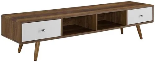 Miniatura 11 de Modway Transmit, soporte para TV de 55 pulgadas, color blanco nogal