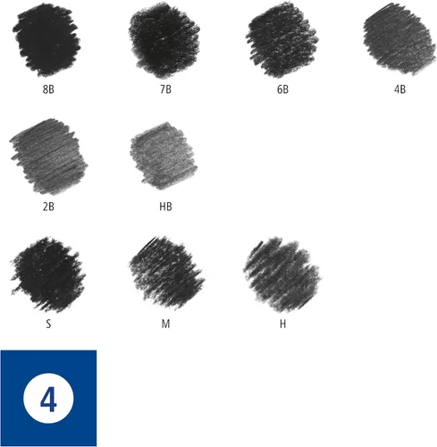 Miniatura 4 de STAEDTLER Mars Lumograph Set de arte Kit de dibujo con lápices de dibujo de carbón y grafito, estilete para mezclar, goma de borrar maleable
