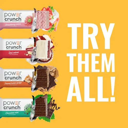 Miniatura 6 de Power Crunch - Barras de oblea proteica, snacks altos en proteínas con delicioso sabor, red velvet, 1,4 onzas (12 unidades)