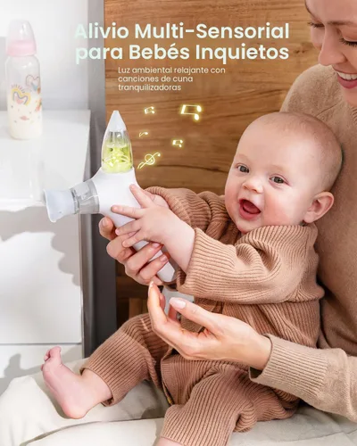 Miniatura 5 de GROWNSY SniffEase Spa - Aspirador nasal 3 en 1 para bebé, aerosol, succión y niebla, potente succión eléctrica de nariz de grado hospitalario