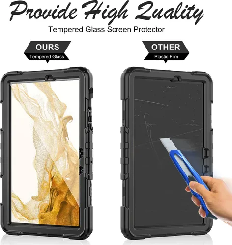 Miniatura 2 de Funda para Samsung Galaxy Tab S8/S7 de 11 pulgadas 5G Funda para Tableta 2022/2020, [con Protector de Pantalla de Vidrio Templado], Soporte