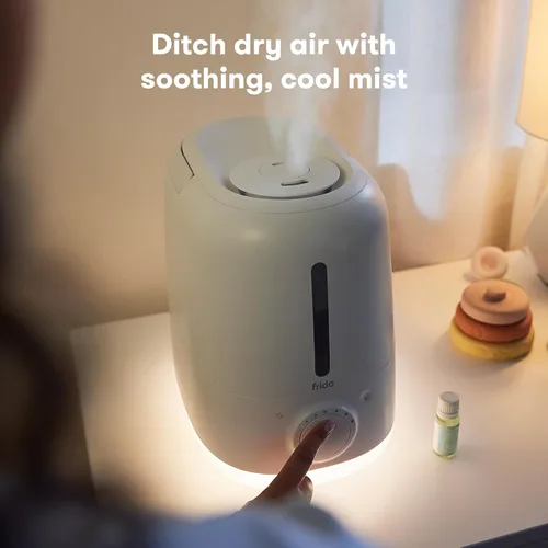 Miniatura 2 de Frida Baby 3-en-1 XL Humidificador de relleno superior para dormitorio, alivio de resfriado y gripe, humidificador de niebla fría de tanque de 6L +