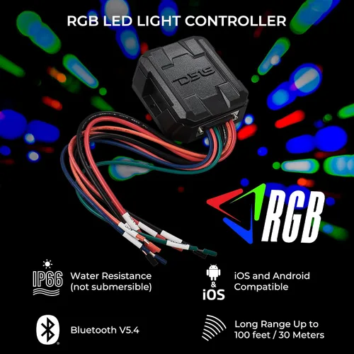 Miniatura 2 de DS18 Controlador Bluetooth LC-RGB Luces RGB-LED, resistente al agua IP66, compatible con iOS y Android, Bluetooth v5.4 para una velocidad más rápida