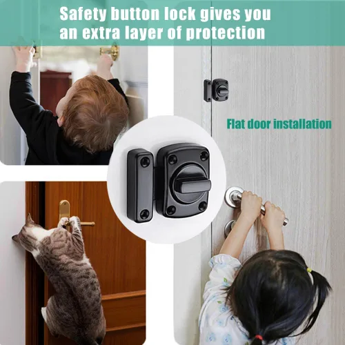 Miniatura 4 de Cerraduras de bloqueo de baño cerradura,Cerraduras de seguridad para puertas antipalanca desde el interior,Interruptor de 180 grados Cerradura