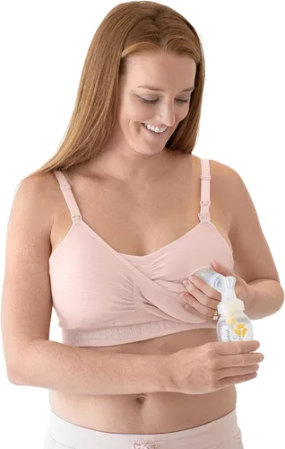 Miniatura 2 de Kindred Bravely Paquete de 2 brasieres de bombeo manos libres (beige y rosa, grande)