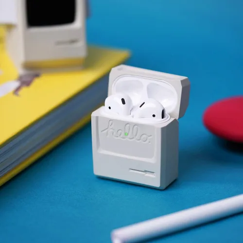 Miniatura 3 de elago AW3 - Funda de silicona compatible con Airpods 1 y 2, diseño clásico de monitor, luz LED visible, funda de silicona de alta calidad