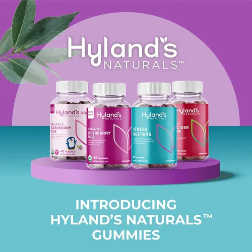 Miniatura 2 de Hyland's Gomitas orgánicas de saúco Plus, saúco negro orgánico con zinc y vitamina C, suplemento de apoyo inmunológico para adultos, 60 gomitas