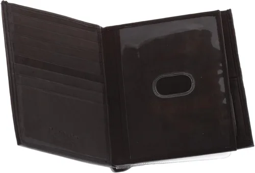 Miniatura 2 de Paul & Taylor Cartera plegable de cuero para hombre, con solapa central, varios