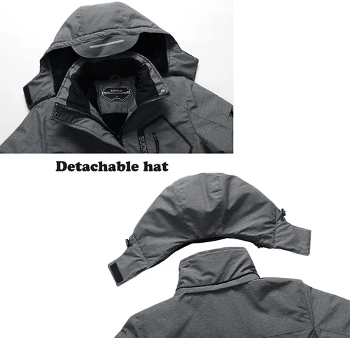 Miniatura 4 de Chaqueta de esquí impermeable para mujer con capucha