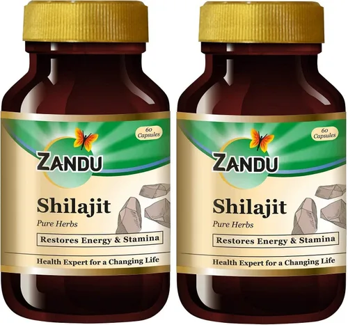 JOKE Zandu Shilajit Cápsulas infundidas con bondad de extractos naturales de Shilajit, ayuda a aumentar la inmunidad y la energía, apoya el