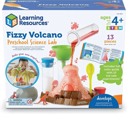 Miniatura 8 de Learning Resources Fizzy Volcano - 13 Piezas, Edades 4+, Kits de Laboratorio Científico para Preescolar, Experimentos de Juguetes STEM para Niños