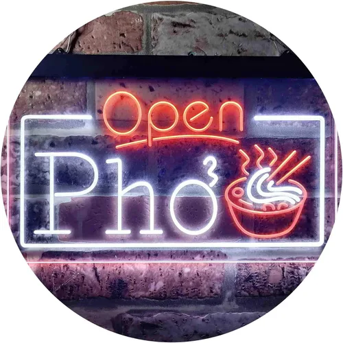 Miniatura 12 de ADVPRO Open Pho Vietnam Fideos Shop Letrero de neón LED de doble color, azul y rojo, 16 x 12 pulgadas st6s43-i3655-br