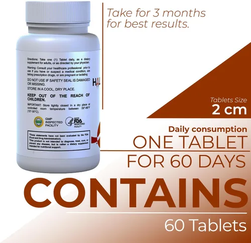 Miniatura 3 de Hallusa Natural Magnesio para calambres en las piernas, magnesio como óxido 500 mg, 60 cápsulas, suministro de 60 días, relajación muscular, alta