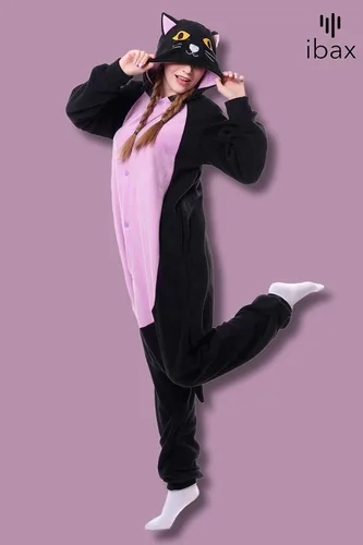 Miniatura 7 de IBAX Polar Fleece Adult Animal Onesie Pajama. Adult onesie costume. Animal onesies for adults. Halloween onesie adult.