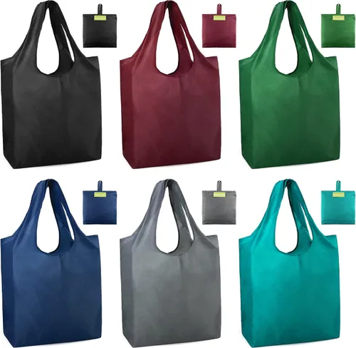 Miniatura 24 de Bolsas de la compra de animales reutilizables plegables bolsas de comestibles