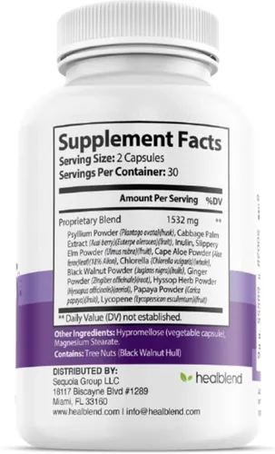 Miniatura 8 de Max Detox Supplement, Advanced Gut Cleanse Detox para mujeres y hombres con psyllium, chlorella, hierba hisopo y papaya, con complejo Acai