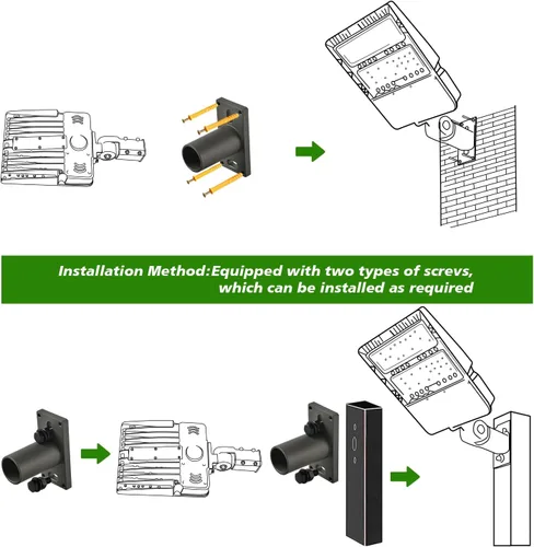 Miniatura 3 de Tenon - Adaptador deslizante para luz LED de estacionamiento, soporte deslizante de 90 grados de 2-3/8 pulgadas, soporte de montaje de poste