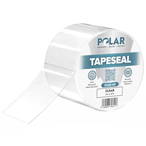 Miniatura 8 de Polar TapeSeal Black - 2 pulgadas x 5 pies Cinta impermeable de goma para fugas y grietas en techos, tuberías de PVC, bajantes, fontanería