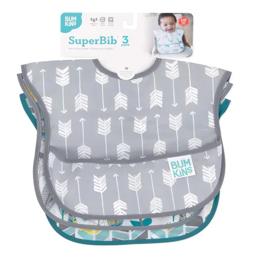 Miniatura 6 de Bumkins SuperBib - Babero para bebé, impermeable, lavable, resistente a las manchas y al olor, para niños de 6 a 24 meses.