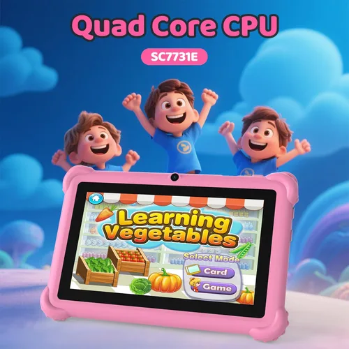 Miniatura 3 de Tableta para Niños de 7 pulgadas, Tableta Android para Niños Pequeños, Pantalla IPS de Protección Ocular, 4GB RAM 32GB ROM, Bluetooth Wifi, Tabletas