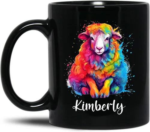 Miniatura 24 de Taza de café personalizada con nombre, taza de café personalizada con animales marinos coloridos del océano, 11 onzas, 15 onzas, taza de cerámica