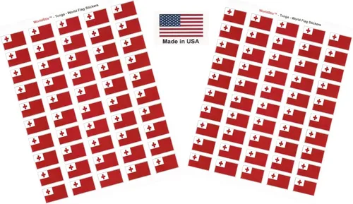 Miniatura 270 de 100 calcomanías de la bandera de Alaska; 1.5" x 1" hechas en Estados Unidos, calcomanías autoadhesivas de la bandera del estado para álbumes