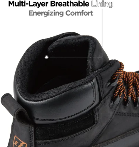 Miniatura 7 de SUREWAY Botas de trabajo GoodyearWelt resistentes al agua para hombre, 6 pulgadas, suaves, compuestas, resistentes al aceite/antideslizante, suela