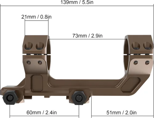 Miniatura 2 de Victoptics Montaje de Alcance Extendido de 30mm para Picatinny Sandy