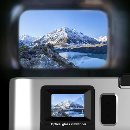 Miniatura 3 de Asixxsix Cámara digital 4K 48MP, 2. pantalla 16X zoom óptico anti vibración retro cámara de vlogging con visor flash dial cámaras compactas de punto