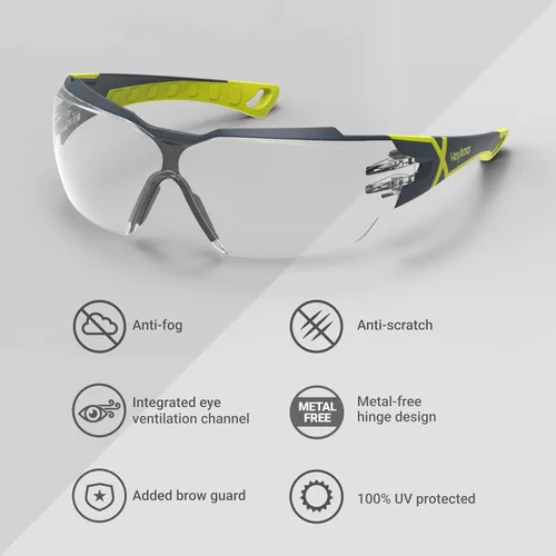 Miniatura 5 de HexArmor Gafas de seguridad MX300 Antivaho ANSI Z87+ 100% con protección UV Transparente Trushield 2sf