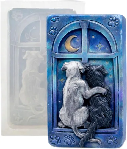 Molde de silicona Dogs in Love para hacer jabón y otras manualidades, bricolaje