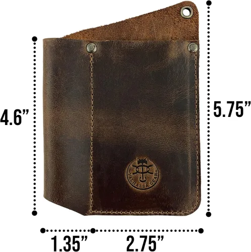 Miniatura 6 de Funda para herramientas hecha a mano de cuero de grano completo, soporte multiherramienta, funda para cuchillos, accesorios de camping y exteriores