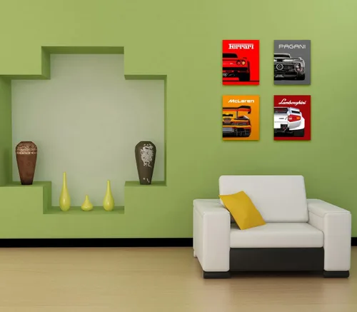 Miniatura 2 de Pósteres modernos de autos, superautos clásicos, impresiones artísticas de pared de Ferrari Lamborghini McLaren Pagani, pósteres de lienzo