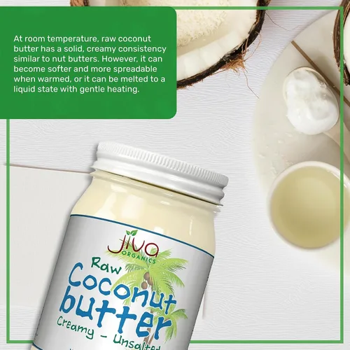 Miniatura 4 de Manteca de coco orgánica sin procesar, frasco de 16 onzas, de Jiva Organics