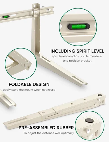 Miniatura 5 de Soporte de montaje en pared mini dividido: soporte de CA de montaje en pared para exteriores 9000-36000 BTU Mini Split aire acondicionado