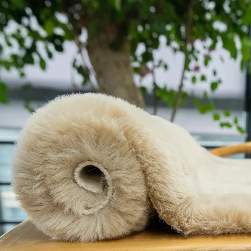 Miniatura 9 de ORINOVA Alfombra de pelo de conejo sintético de lujo de camello lavable para sala de estar Dormitorio Niños Círculo Pequeña Guardería Alfombra