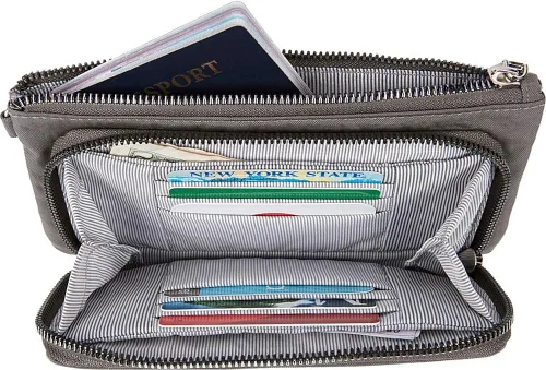 Miniatura 2 de Travelon Cartera de embrague de teléfono con bloqueo RFID para mujer Cartera de embrague para teléfono con bloqueo RFID