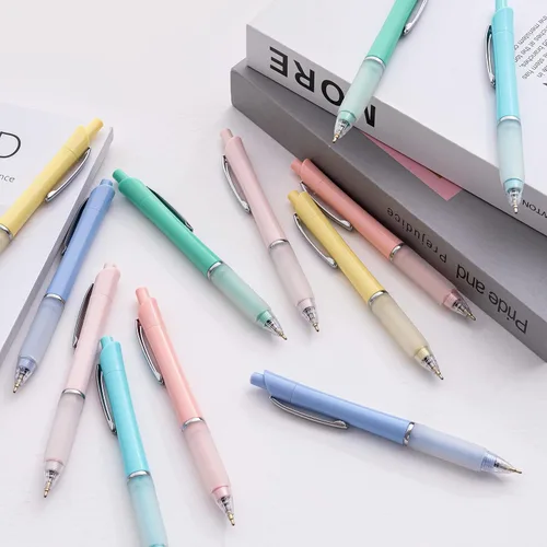 Miniatura 5 de Aisibeiger Bolígrafo de punta redonda con tinta negra, bolígrafos de bola con agarre súper suave, punta media de 1.0mm, bolígrafos de oficina
