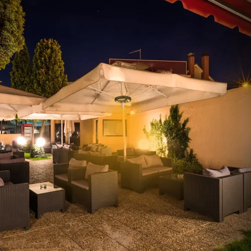 Miniatura 3 de Luz de sombrilla de patio de doble potencia, recargable y funciona con pilas, 3 modos de iluminación inalámbrica, luz de poste de sombrilla