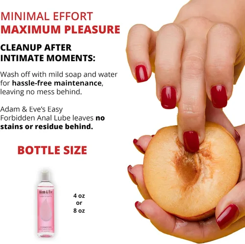 Miniatura 5 de Adam & Eve Lubricante anal, lubricante prohibido a base de agua y gel lubricante personal para privacidad y juguetes, fórmula gruesa de larga
