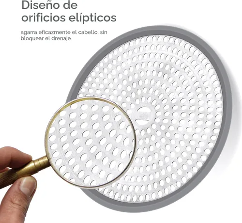 Miniatura 5 de LEKEYE fácil de limpiar regadera drenaje visualización/pelo Catcher/strainer-steel & silicona, Stainless Gris