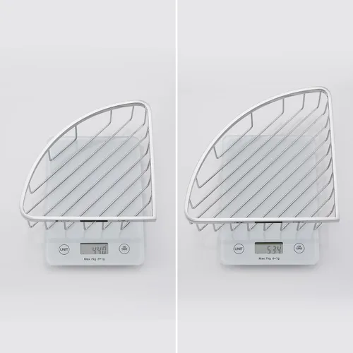 Miniatura 6 de Organizador esquinero para ducha, SUS304 de acero inoxidable resistente a la oxidación, estante de almacenamiento montado en la pared para baño