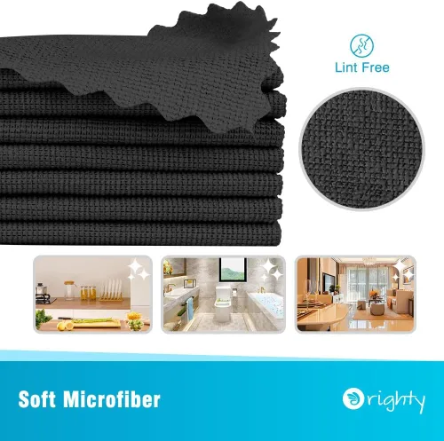 Miniatura 2 de Orighty Paño de limpieza de microfibra a granel, paquete de 50 toallas de tienda, trapos de limpieza reutilizables, toallas de microfibra sin pelusa
